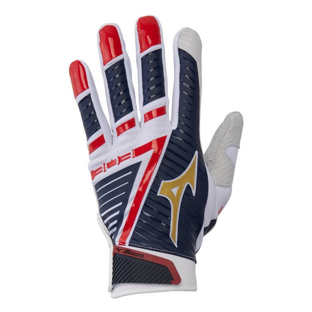 Mizuno Men's B-130 Adult Baseball Batting Gloves Stripes (330396-IUB)